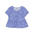 thumbnail image 1 of Wonder Nation Girls Short Sleeve Bow Front Top, Sizes 4-18 & Plus, 1 of 4