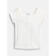 thumbnail image 1 of Wonder Nation Girls' Lace and Button Front Top with Short Sleeves, Sizes 4-18 & Plus, 1 of 3