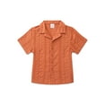 thumbnail image 1 of Wonder Nation Boys Cotton Button Up Top with Short Sleeves, Sizes XS-XXL, 1 of 3