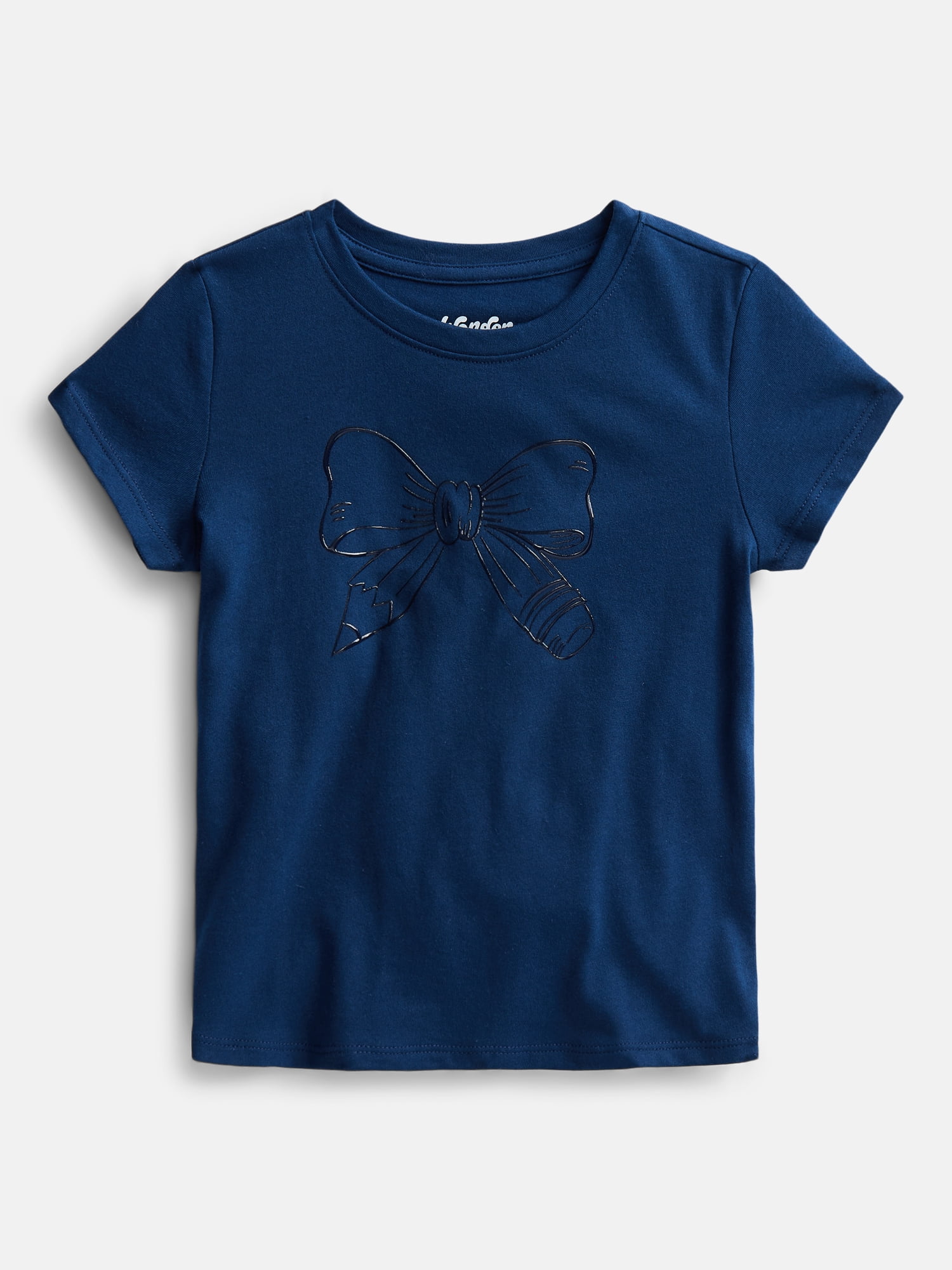 Wonder Nation Girls Embellished Graphic Tee with Short Sleeves, Sizes 4-18 & Plus