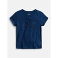 thumbnail image 1 of Wonder Nation Girls Embroidered Graphic Tee with Short Sleeves, Sizes 4-18 & Plus, 1 of 3