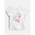 thumbnail image 1 of Wonder Nation Girls Embroidered Graphic Tee with Short Sleeves, Sizes 4-18 & Plus, 1 of 3