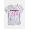 thumbnail image 1 of Wonder Nation Girls Embroidered Graphic Tee with Short Sleeves, Sizes 4-18 & Plus, 1 of 3