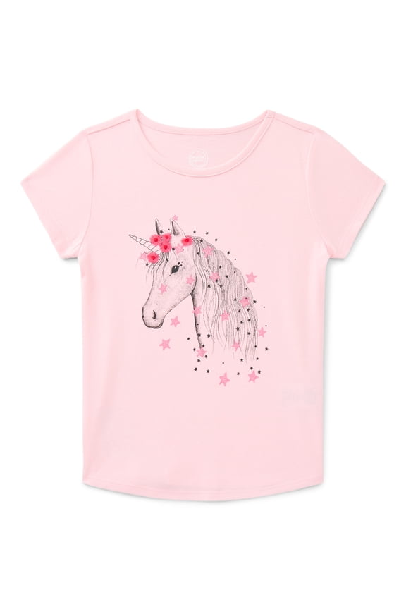 Girls Embellished Graphic T-Shirt, Sizes 4-18 & Plus