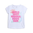 thumbnail image 1 of Wonder Nation Girls Embellished Graphic Tee with Short Sleeves, Sizes 4-18 & Plus, 1 of 3
