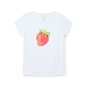 Girls Embellished Graphic Tee with Short Sleeves, Sizes 4-18 & Plus