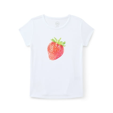 Girls Embellished Graphic Tee with Short Sleeves, Sizes 4-18 & Plus