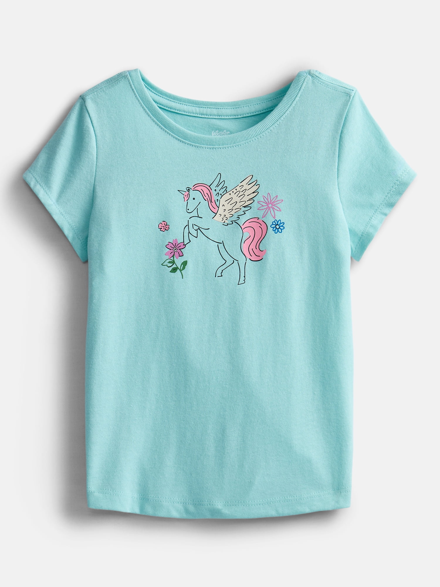 Wonder Nation Toddler Girls' Graphic Tee with Short Sleeves, Sizes 18M-5T