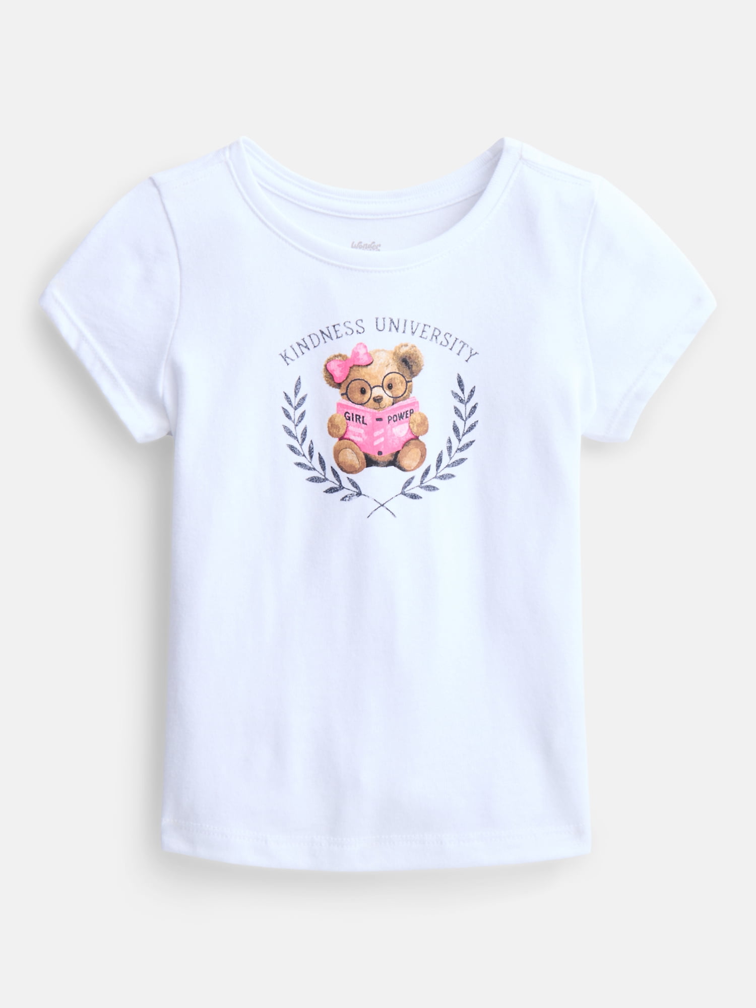 Wonder Nation Toddler Girls' Graphic Tee with Short Sleeves, Sizes 18M-5T