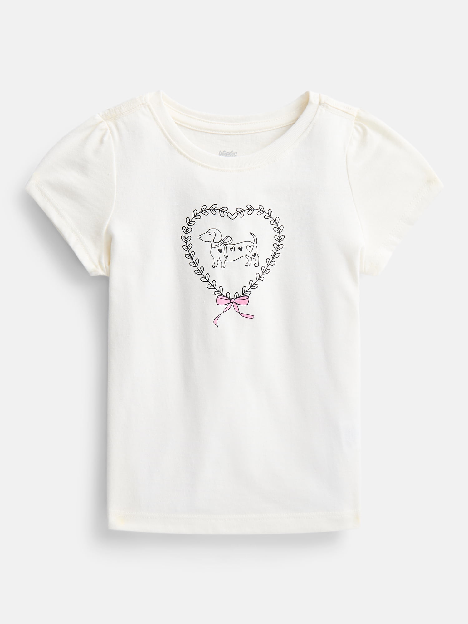 Wonder Nation Toddler Girls Graphic Tee with Short Sleeves, Sizes 18M-5T