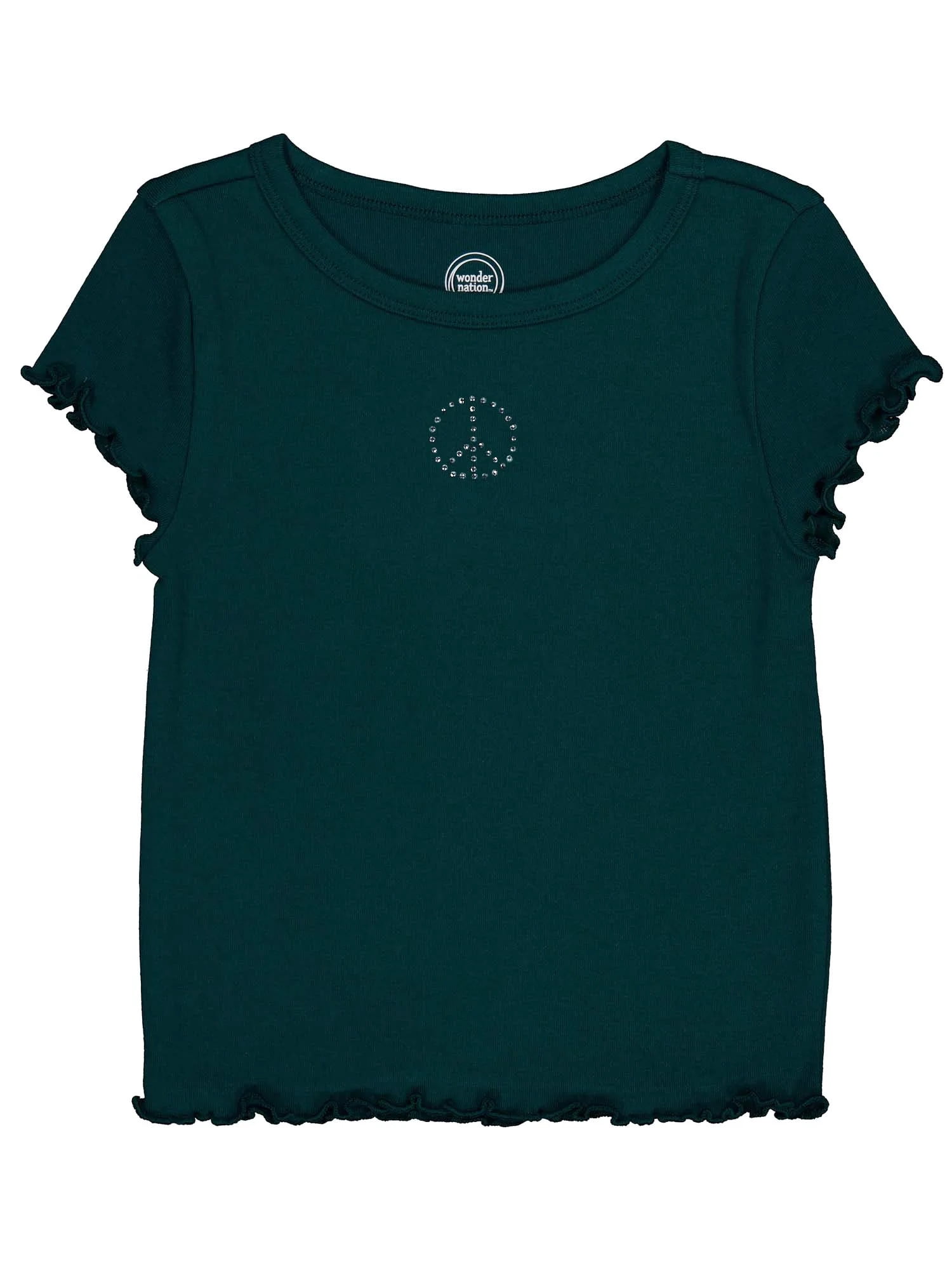 Girls Short Sleeve Rhinestone Icon Tee, Sizes 4-18 & Plus