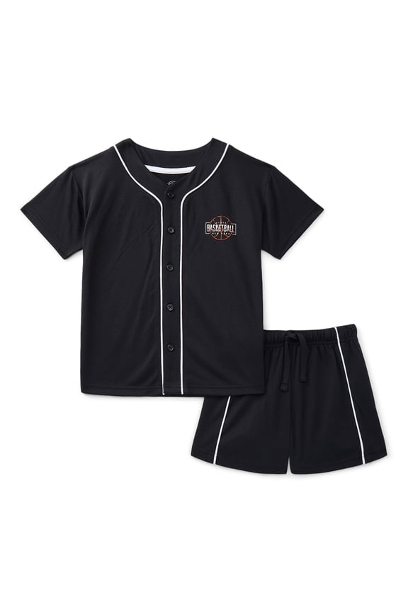 Boys Jersey Top and Shorts Pajama Set, 2-Piece, Sizes 4-18