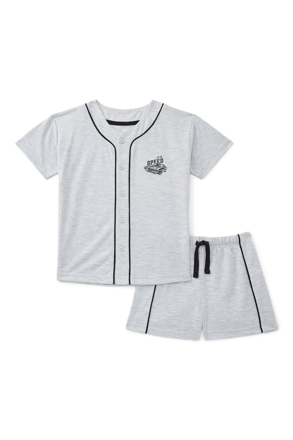 Boys Jersey Top and Shorts Pajama Set, 2-Piece, Sizes 4-18
