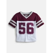 Wonder Nation Boys Graphic Oversized Jersey Tee with Short Sleeves, Sizes 4-18 & Husky