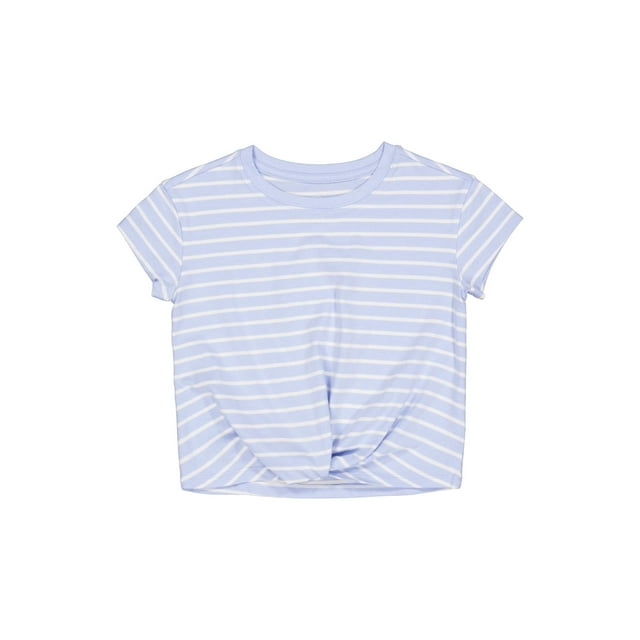 Wonder Nation Girls Short Sleeve Jersey Top, Sizes 4-18 & Plus
