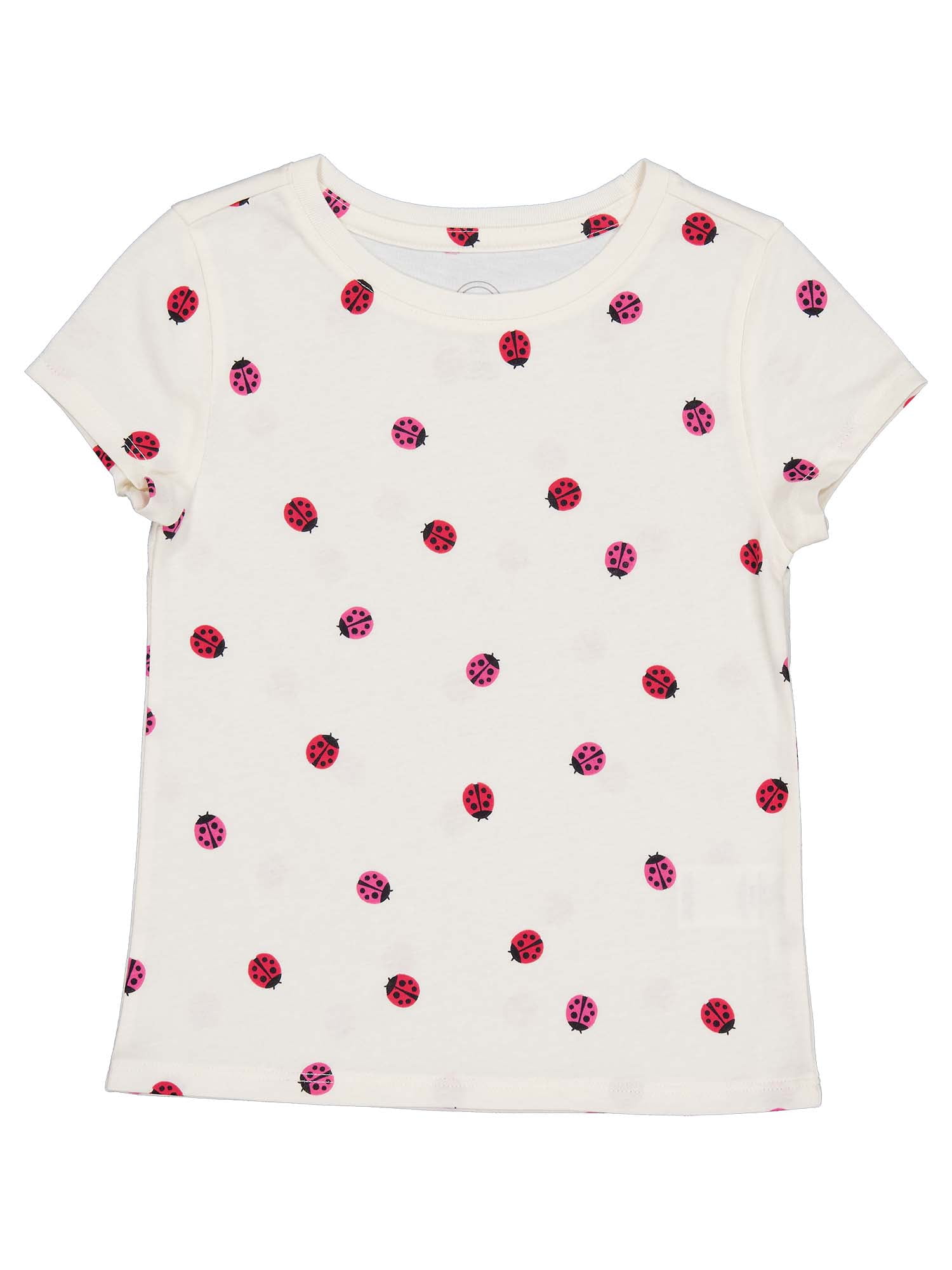Wonder Nation Girls Kid Tough Tee with Short Sleeves, Sizes 4-18 & Plus