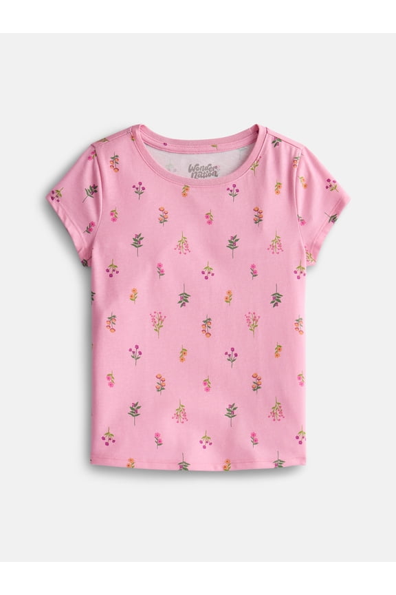 Girls Kid Tough Tee with Short Sleeves, Sizes 4-18 & Plus