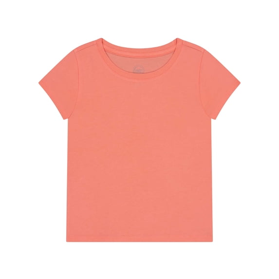 Wonder Nation Girls Kid Tough Tee with Short Sleeves, Sizes 4-18 & Plus