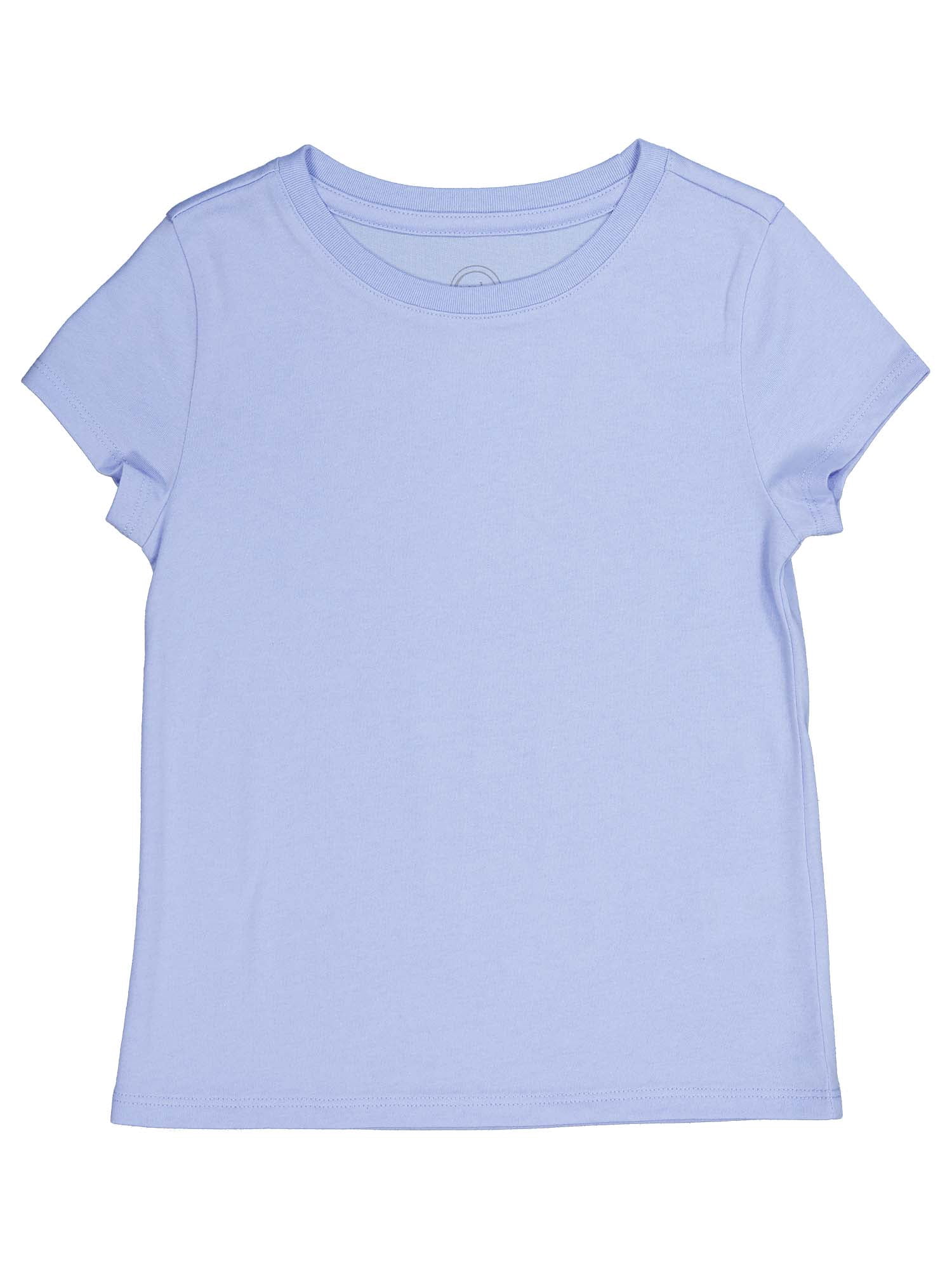 Wonder Nation Girls Kid Tough Tee with Short Sleeves, Sizes 4-18 & Plus