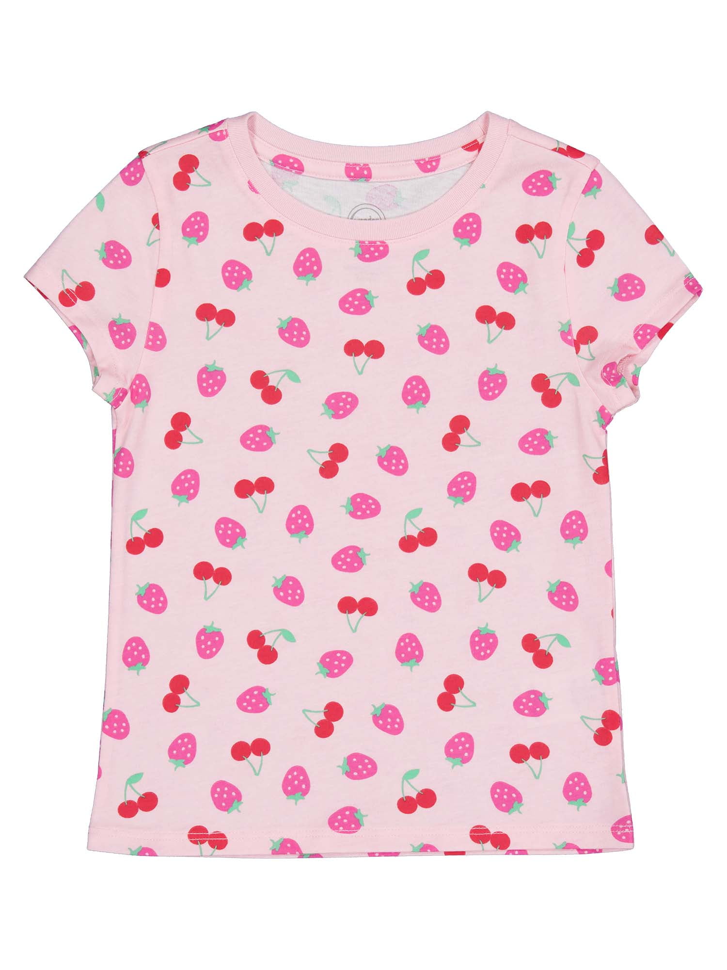 Wonder Nation Girls Kid Tough Tee with Short Sleeves, Sizes 4-18 & Plus