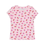 Wonder Nation Girls Kid Tough Tee with Short Sleeves, Sizes 4-18 & Plus