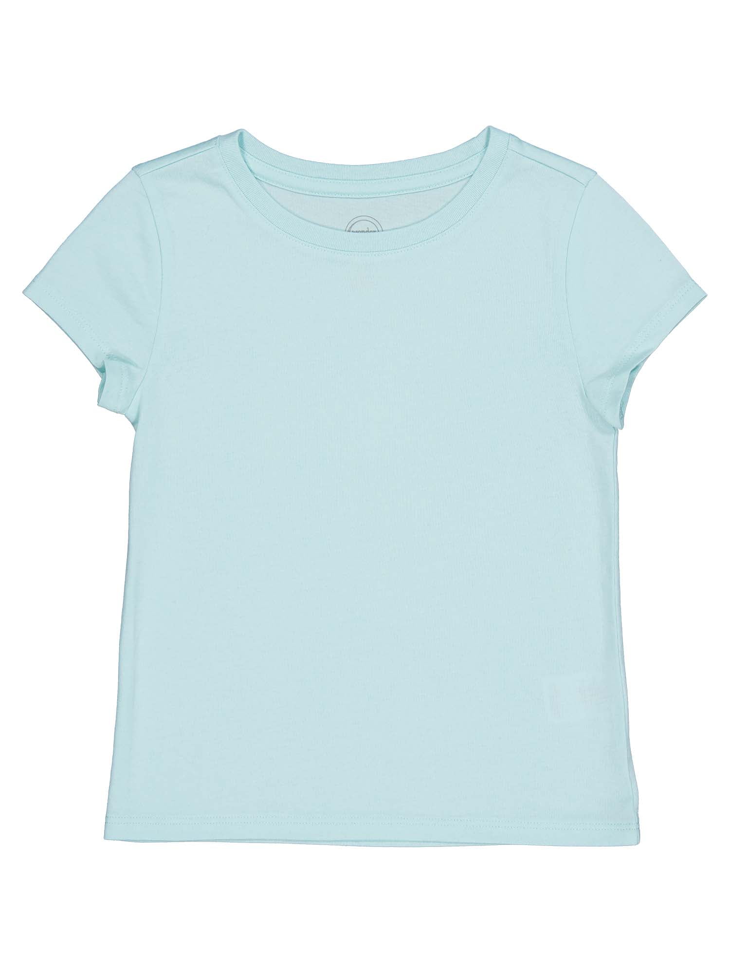 Wonder Nation Girls Kid Tough Tee with Short Sleeves, Sizes 4-18