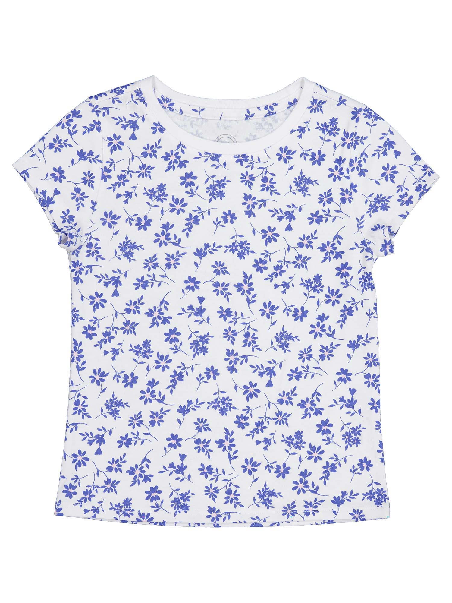 Wonder Nation Girls Kid Tough Tee with Short Sleeves, Sizes 4-18 & Plus