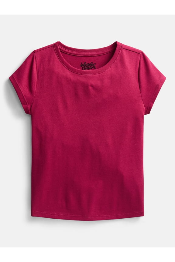 Girls Kid Tough Tee with Short Sleeves, Sizes 4-18 & Plus