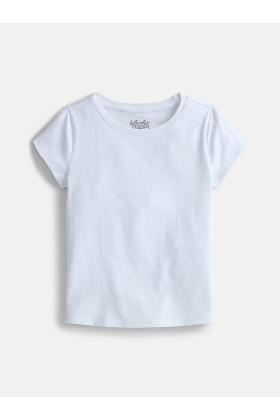Girls Kid Tough Tee with Short Sleeves, Sizes 4-18 & Plus