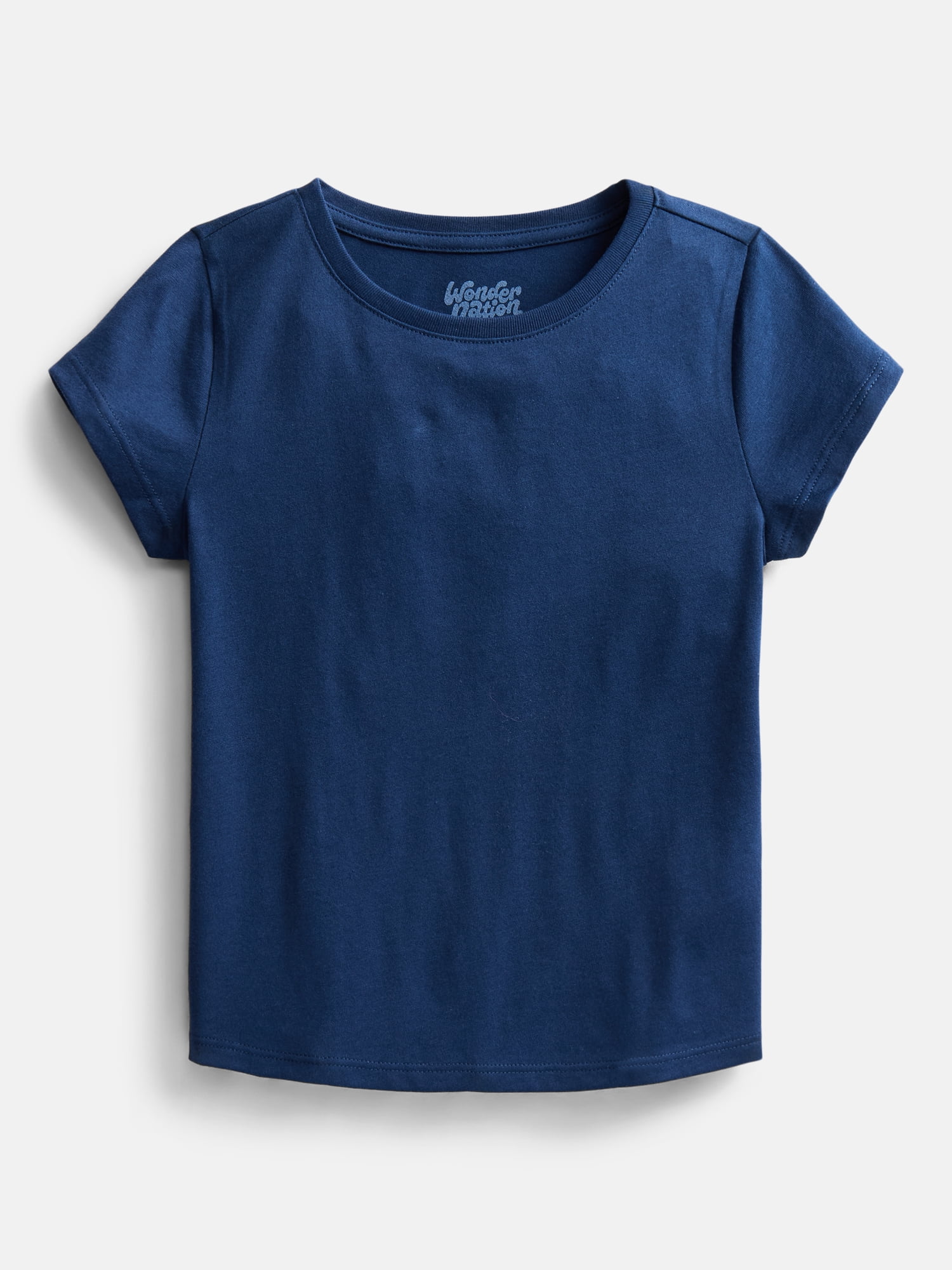Wonder Nation Girls Kid Tough Tee with Short Sleeves, Sizes 4-18 & Plus
