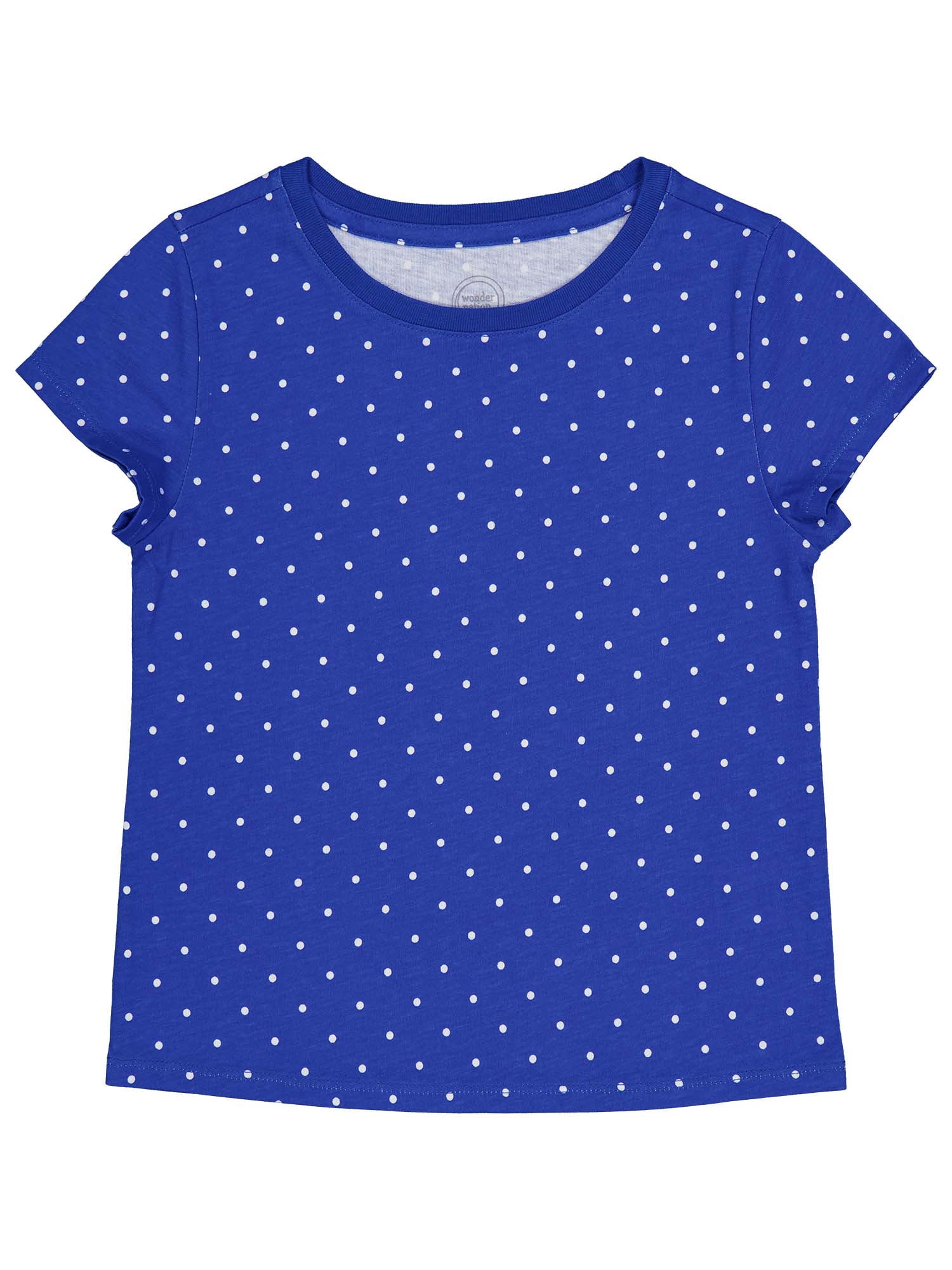 Wonder Nation Girls Kid Tough Tee with Short Sleeves, Sizes 4-18