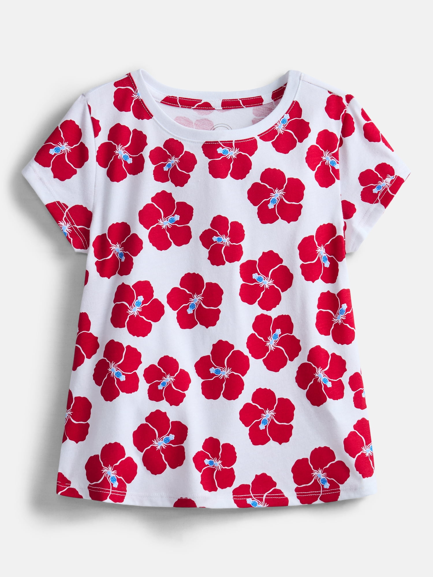 Wonder Nation Girls Kid Tough Tee with Short Sleeves, Sizes 4-18 & Plus