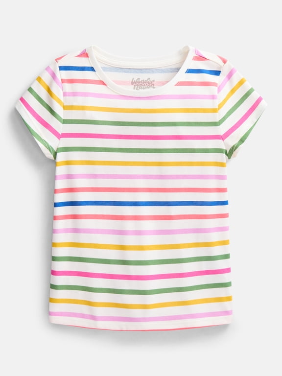 Girls Kid Tough Tee with Short Sleeves, Sizes 4-18 & Plus