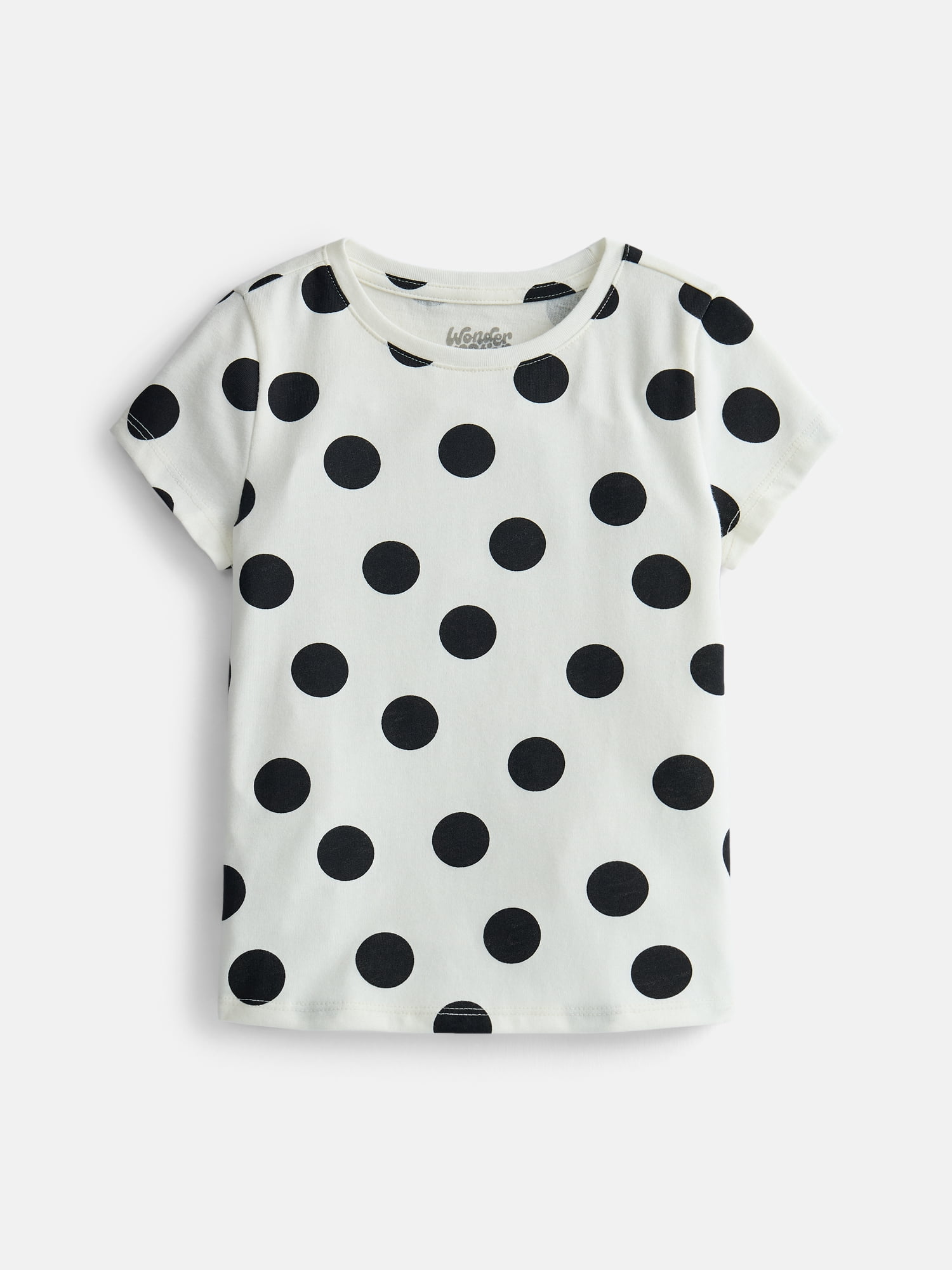Wonder Nation Girls Kid Tough Tee with Short Sleeves, Sizes 4-18 & Plus