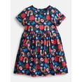 thumbnail image 1 of Wonder Nation Baby and Toddler Girls Printed Short Sleeve Dress, Sizes 0M-5T, 1 of 3