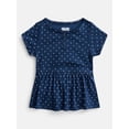 thumbnail image 1 of Wonder Nation Girls' Peplum Top with Short Sleeves, Sizes XS-XXL & Plus, 1 of 3