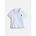 thumbnail image 1 of Wonder Nation Girls Peplum Polo Shirt with Short Sleeves, Sizes 4-18 & Plus, 1 of 3