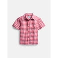 thumbnail image 1 of Wonder Nation Boys' Button Front Cotton Shirt with Short Sleeves, Sizes 4-18 & Husky, 1 of 3