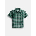 thumbnail image 1 of Wonder Nation Boys' Button Front Cotton Shirt with Short Sleeves, Sizes 4-18 & Husky, 1 of 3