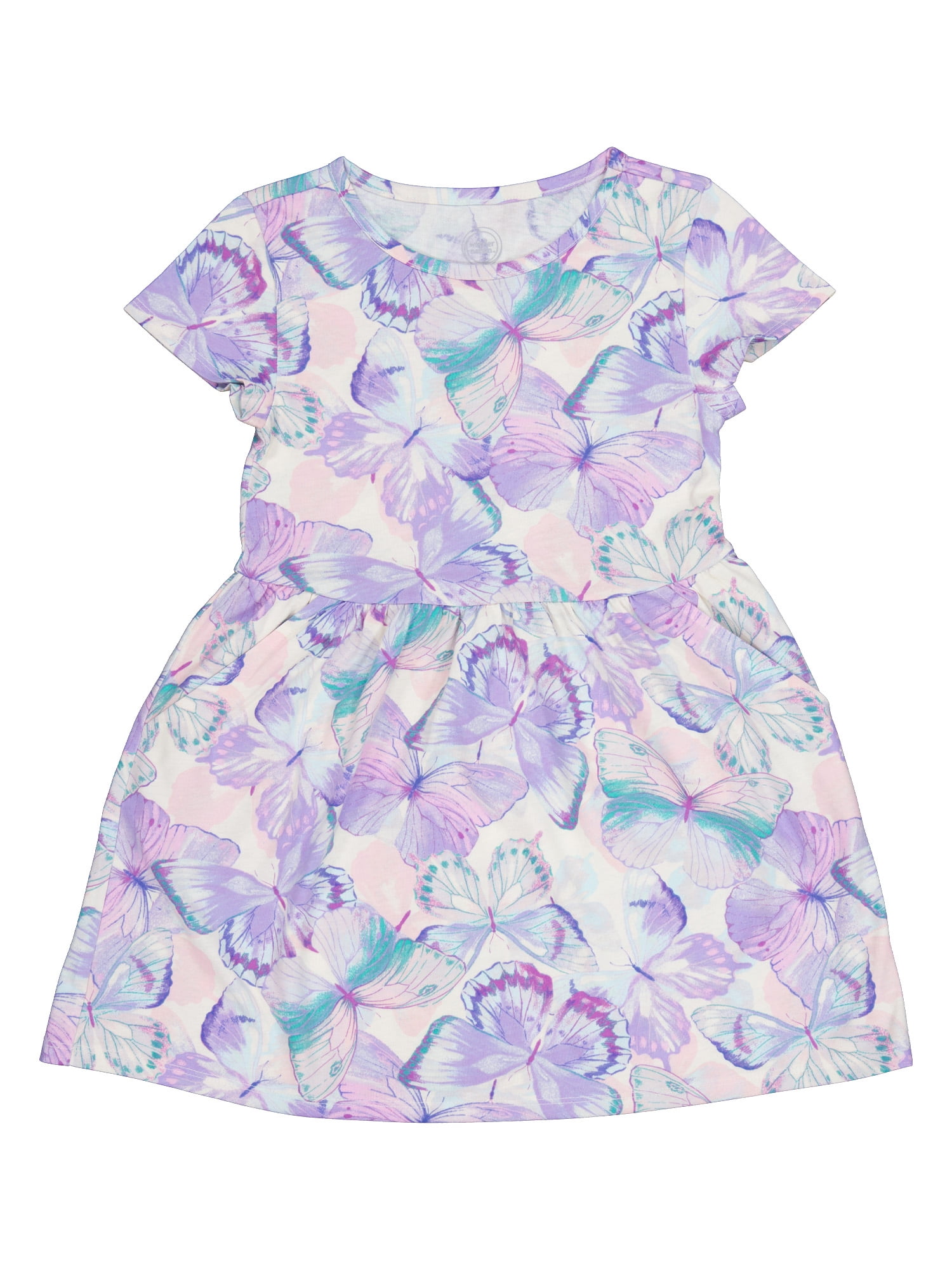 Wonder Nation Girl's Short Sleeve Play Dress, Sizes 4-18 & Plus