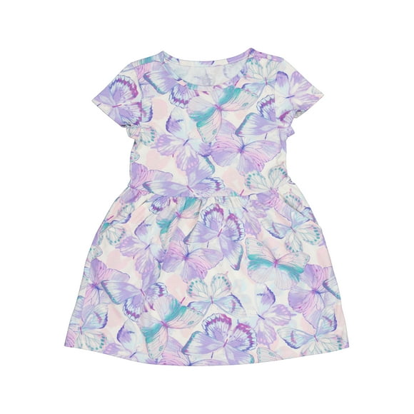 Wonder Nation Girl's Short Sleeve Play Dress, Sizes 4-18 & Plus