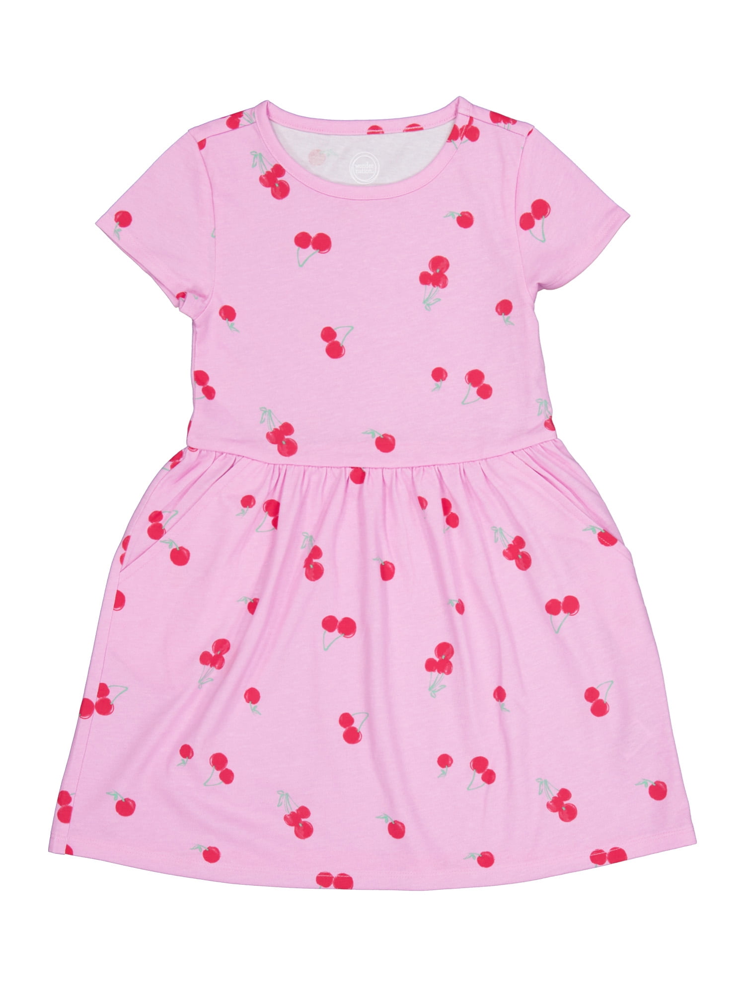 Wonder Nation Girl's Short Sleeve Play Dress, Sizes 4-18 & Plus