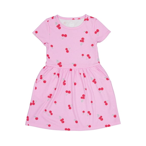 Wonder Nation Girl's Short Sleeve Play Dress, Sizes 4-18 & Plus