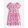 thumbnail image 1 of Wonder Nation Girl’s Play Dress with Short Sleeves, Sizes XS-XXL, 1 of 3