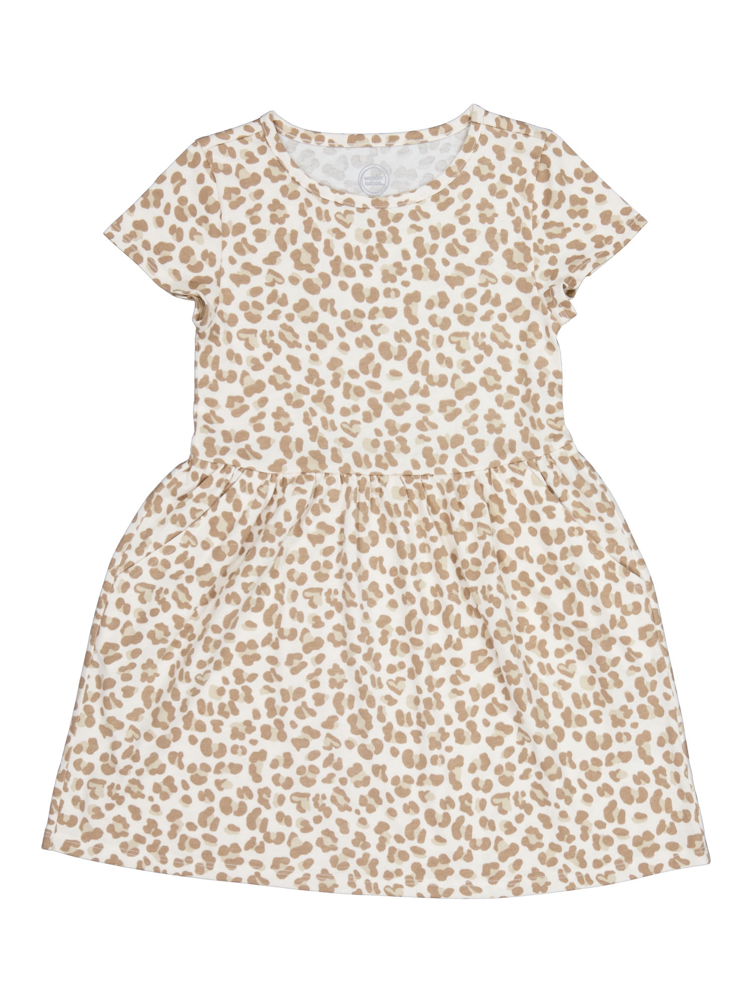 Wonder Nation Girl's Short Sleeve Play Dress, Sizes 4-18 & Plus
