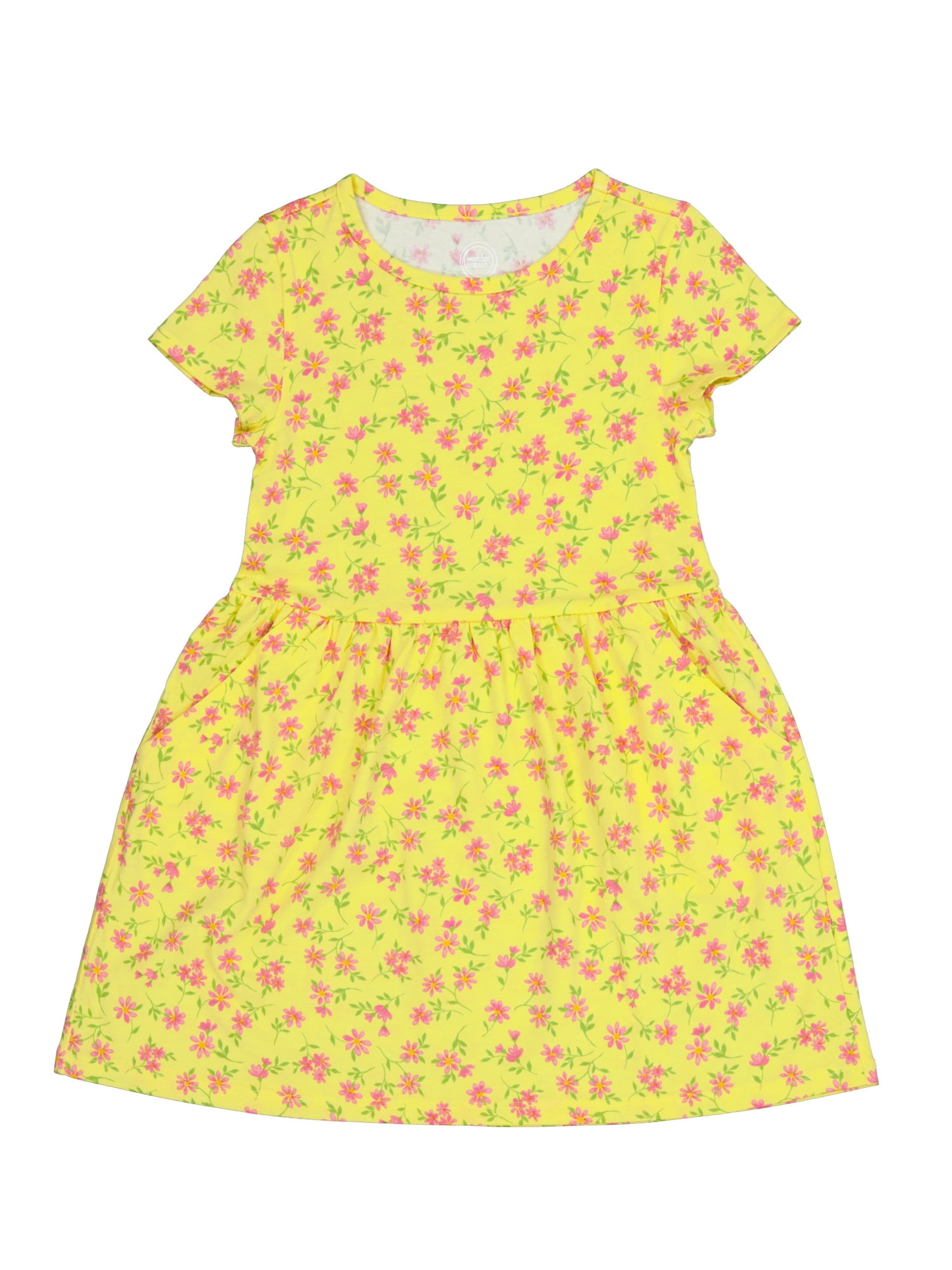 Wonder Nation Girl's Short Sleeve Play Dress, Sizes 4-18 & Plus