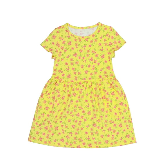 Wonder Nation Girl's Short Sleeve Play Dress, Sizes 4-18 & Plus