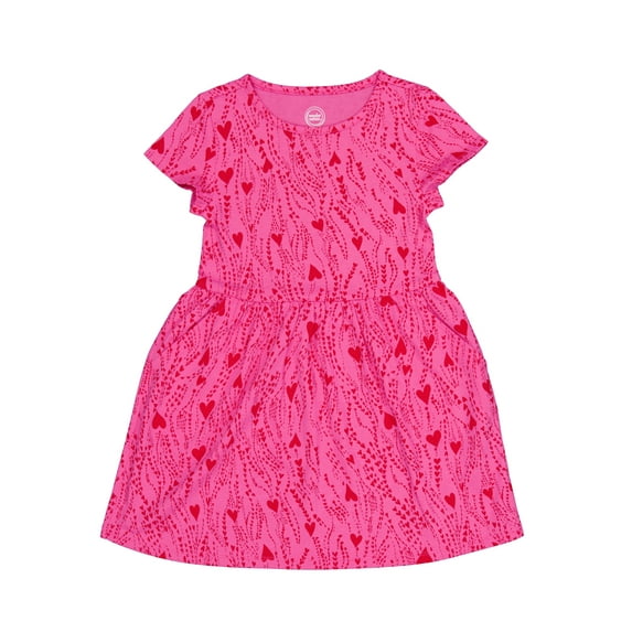 Wonder Nation Girl's Short Sleeve Play Dress, Sizes 4-18 & Plus
