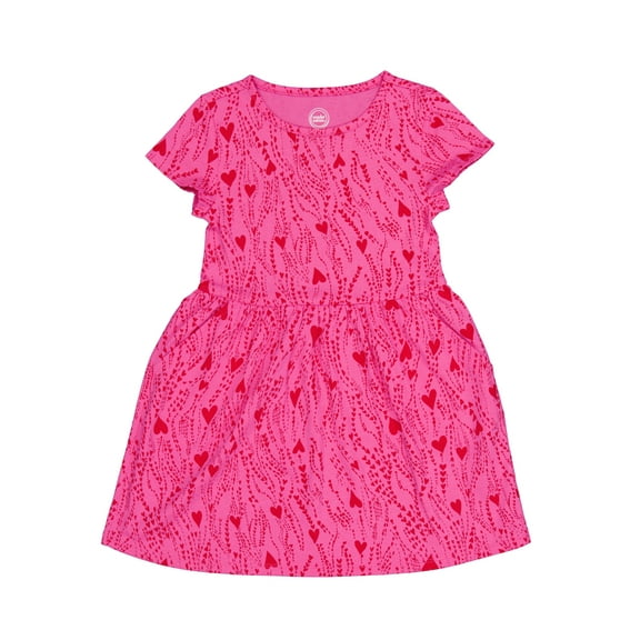 Wonder Nation Girl's Short Sleeve Play Dress, Sizes 4-18 & Plus