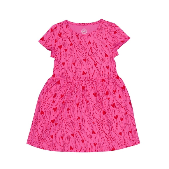 Wonder Nation Girl's Short Sleeve Play Dress, Sizes 4-18 & Plus